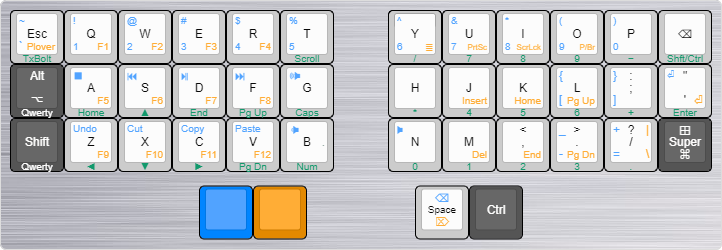 Standard Qwerty Layout Layers